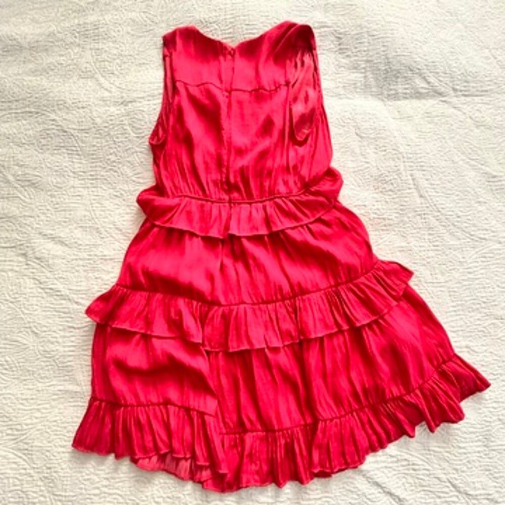 The Impeccable Pig, Hot Pink Deep V Dress, Small - Picture 4 of 4
